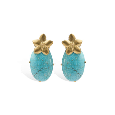 Turquoise Flower Earrings