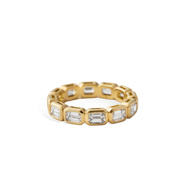 2.37ct Emerald Cut Bezel Diamond Band