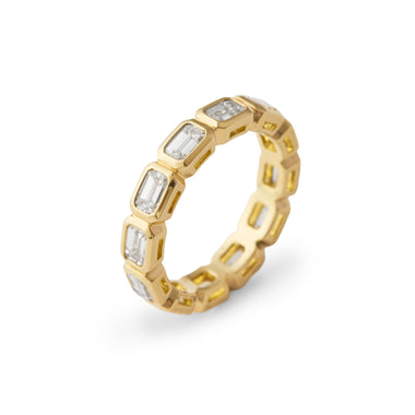 2.37ct Emerald Cut Bezel Diamond Band