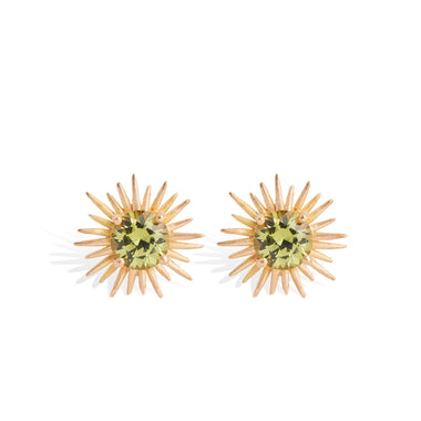 Mali Garnet Spike Stud Earrings