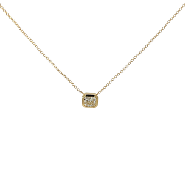 Radiant Diamond Bezel Pendant