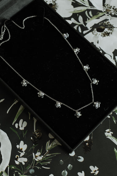 Diamond and Sapphire Briolette Necklace