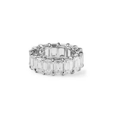 11.61ct Emerald Cut Diamond Eternity Band
