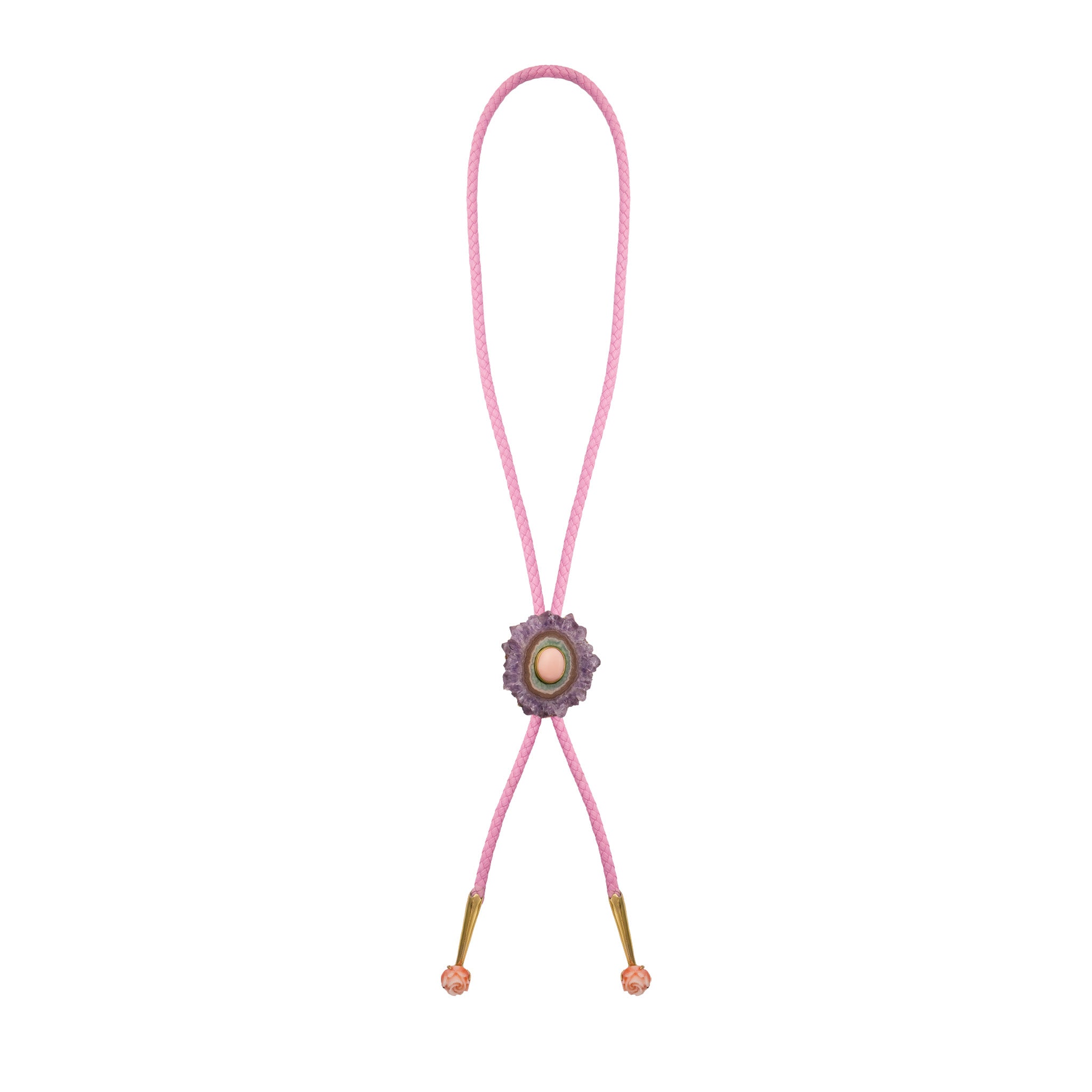 Coral Stalactite Bolo Tie