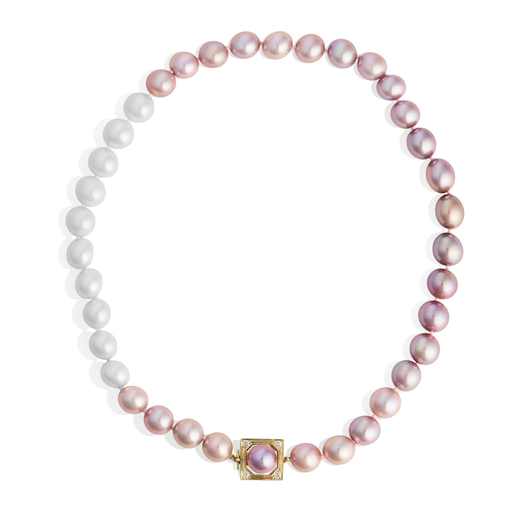 Ombre Pearl & Diamond Necklace