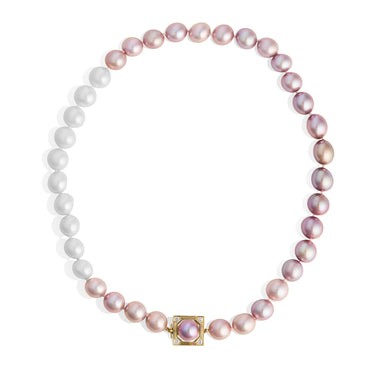 Ombre Pearl & Diamond Necklace