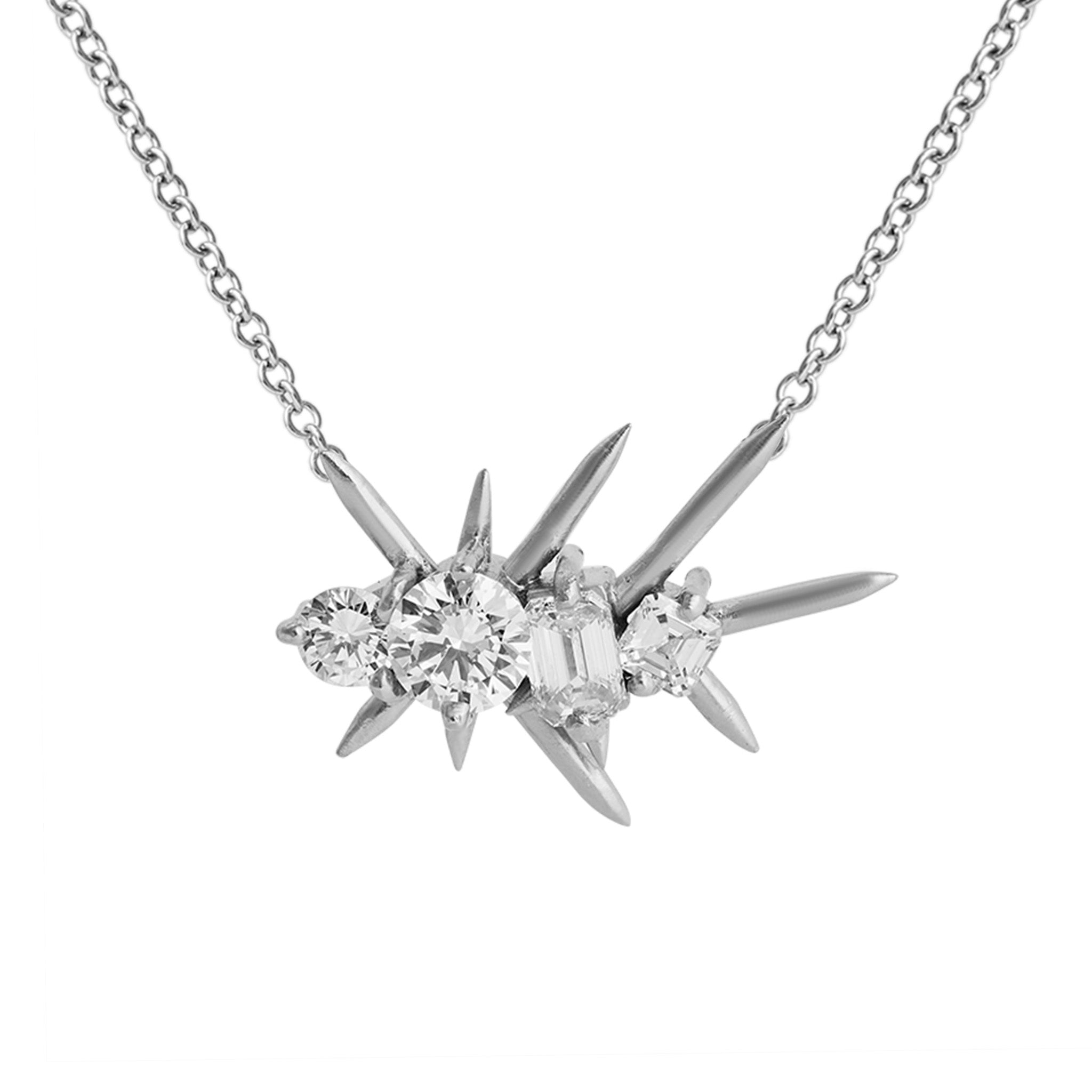 Diamond Spike Cluster Pendant
