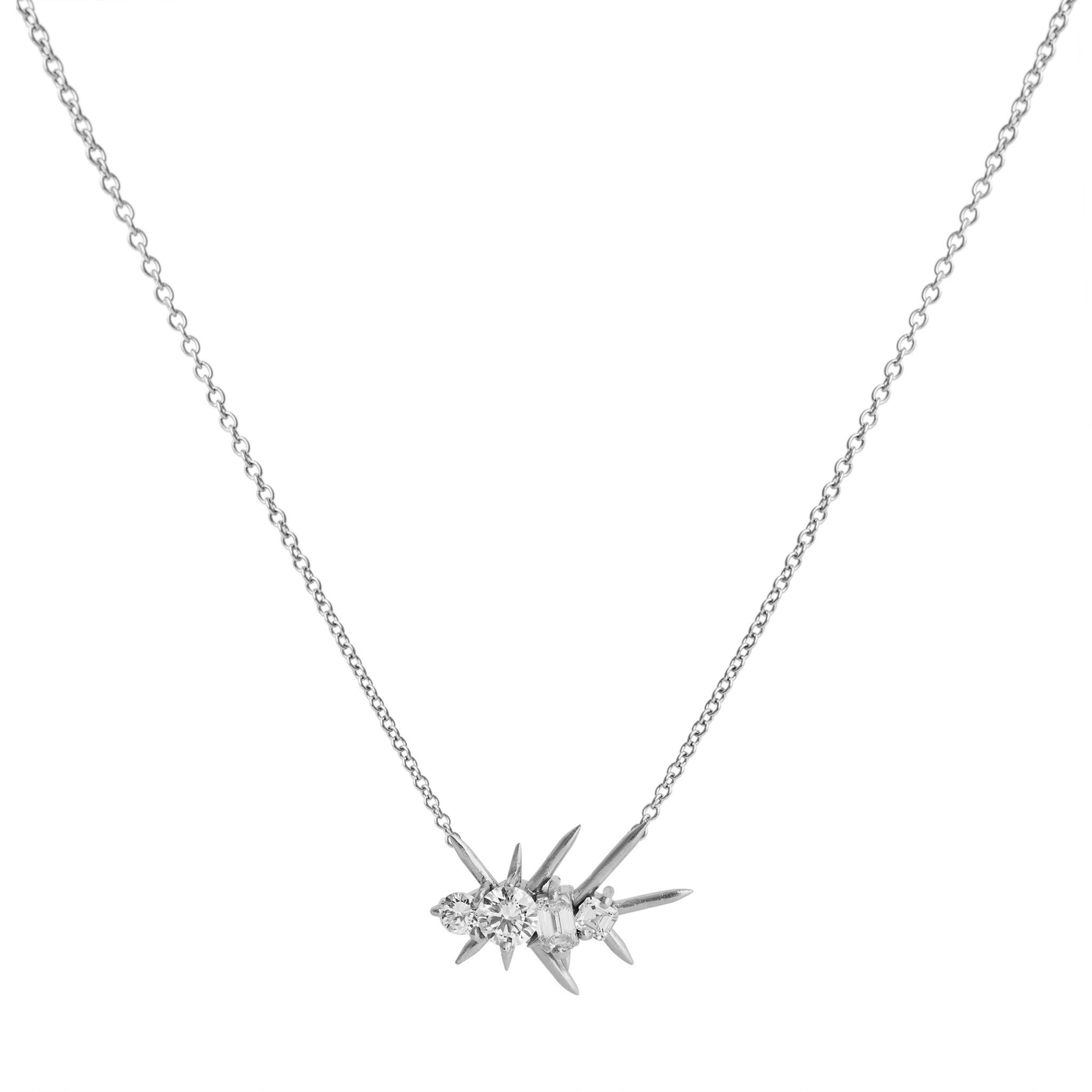 Diamond Spike Cluster Pendant
