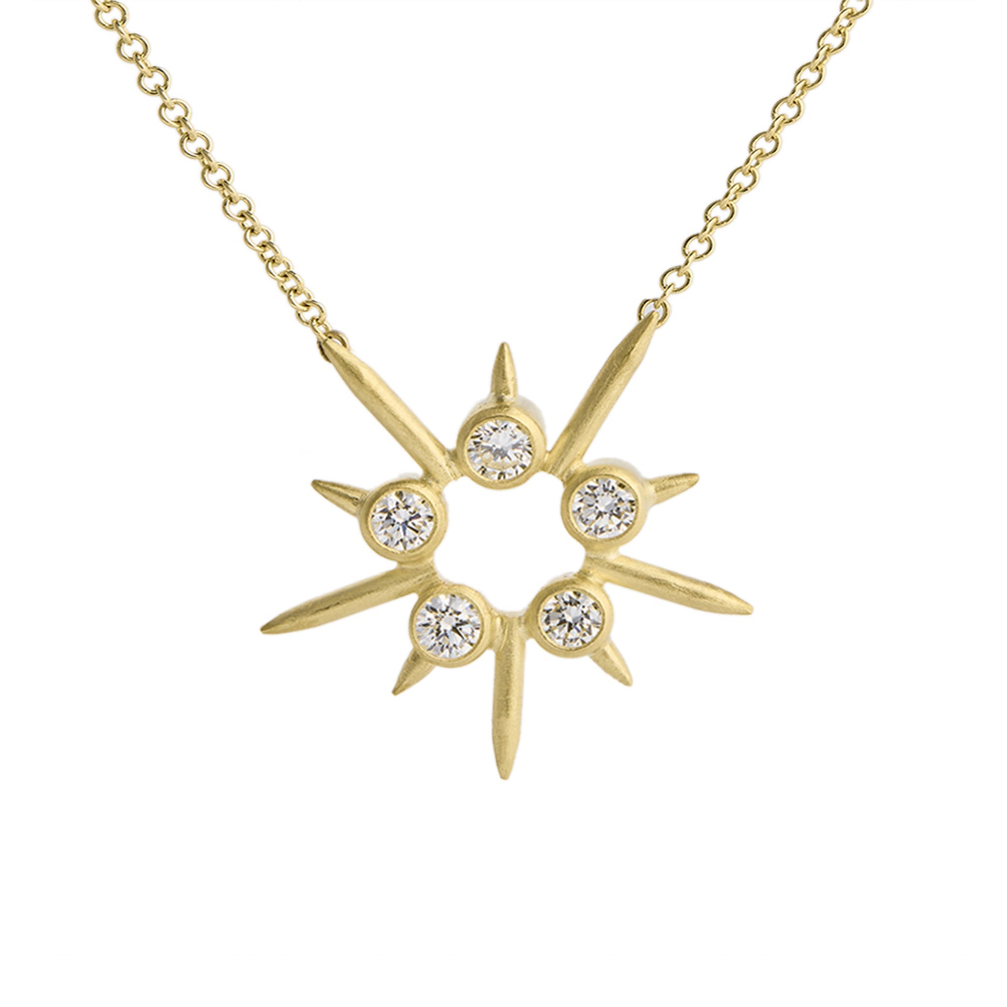 Mini Diamond Spike Pendant