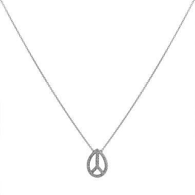 Diamond Peace Sign Pendant