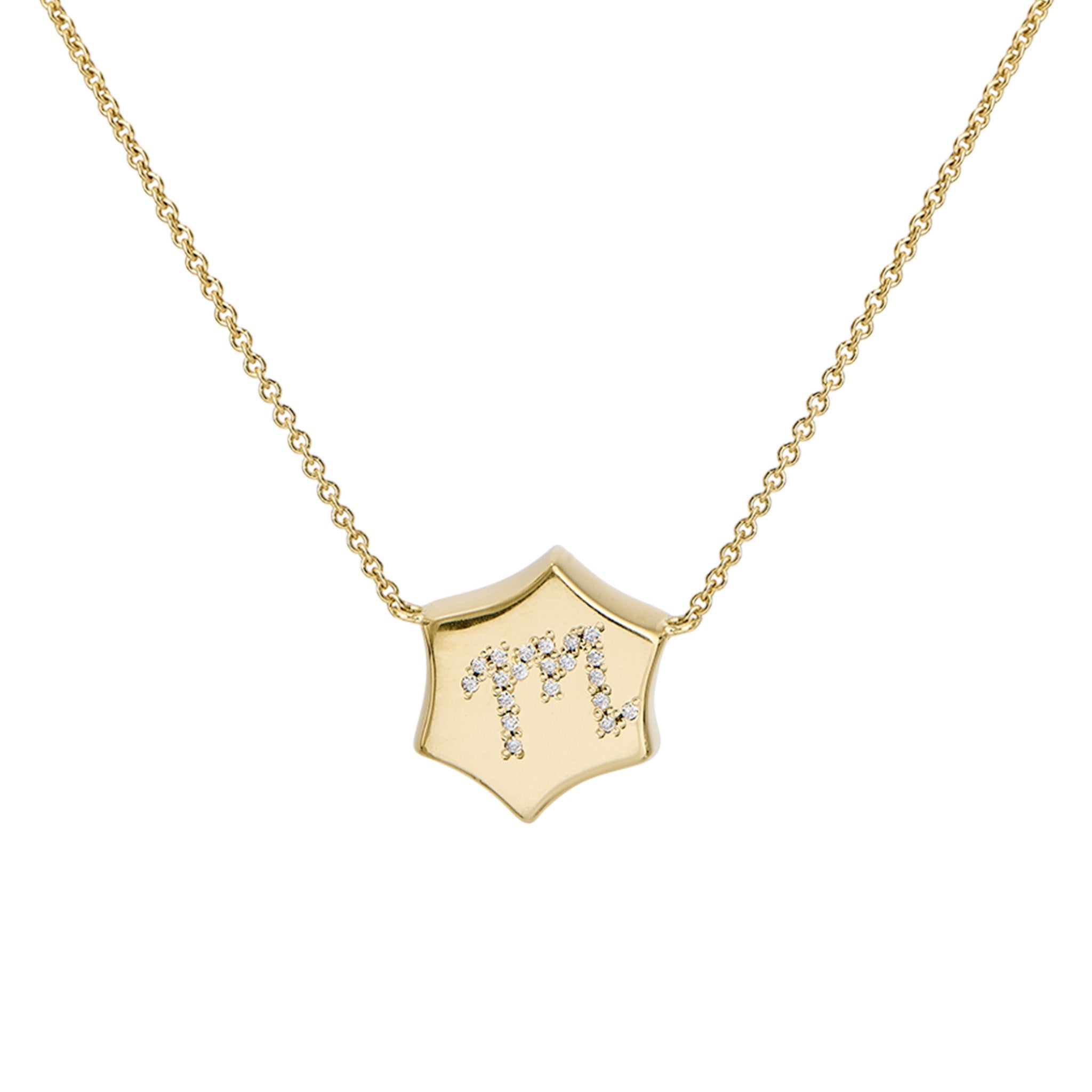 OFD Diamond "M" Speech Bubble Pendant