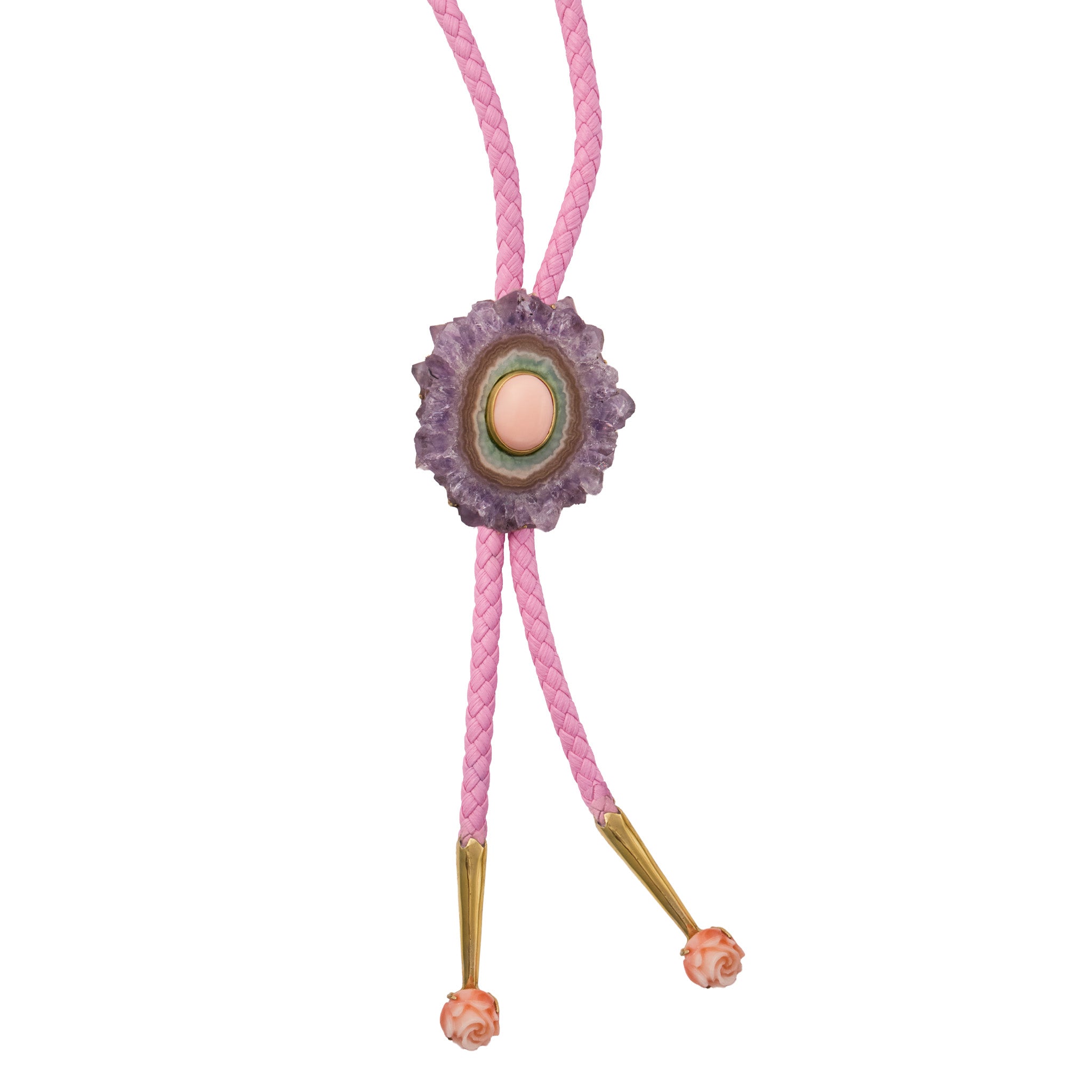 Coral Stalactite Bolo Tie