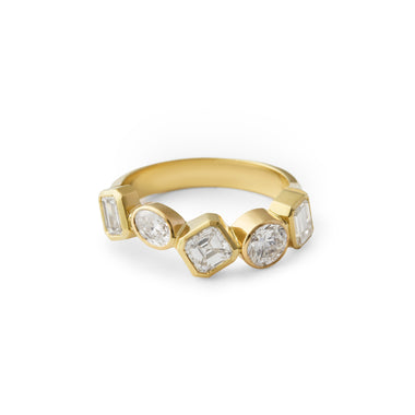 Fancy Bezel Set Diamond Band
