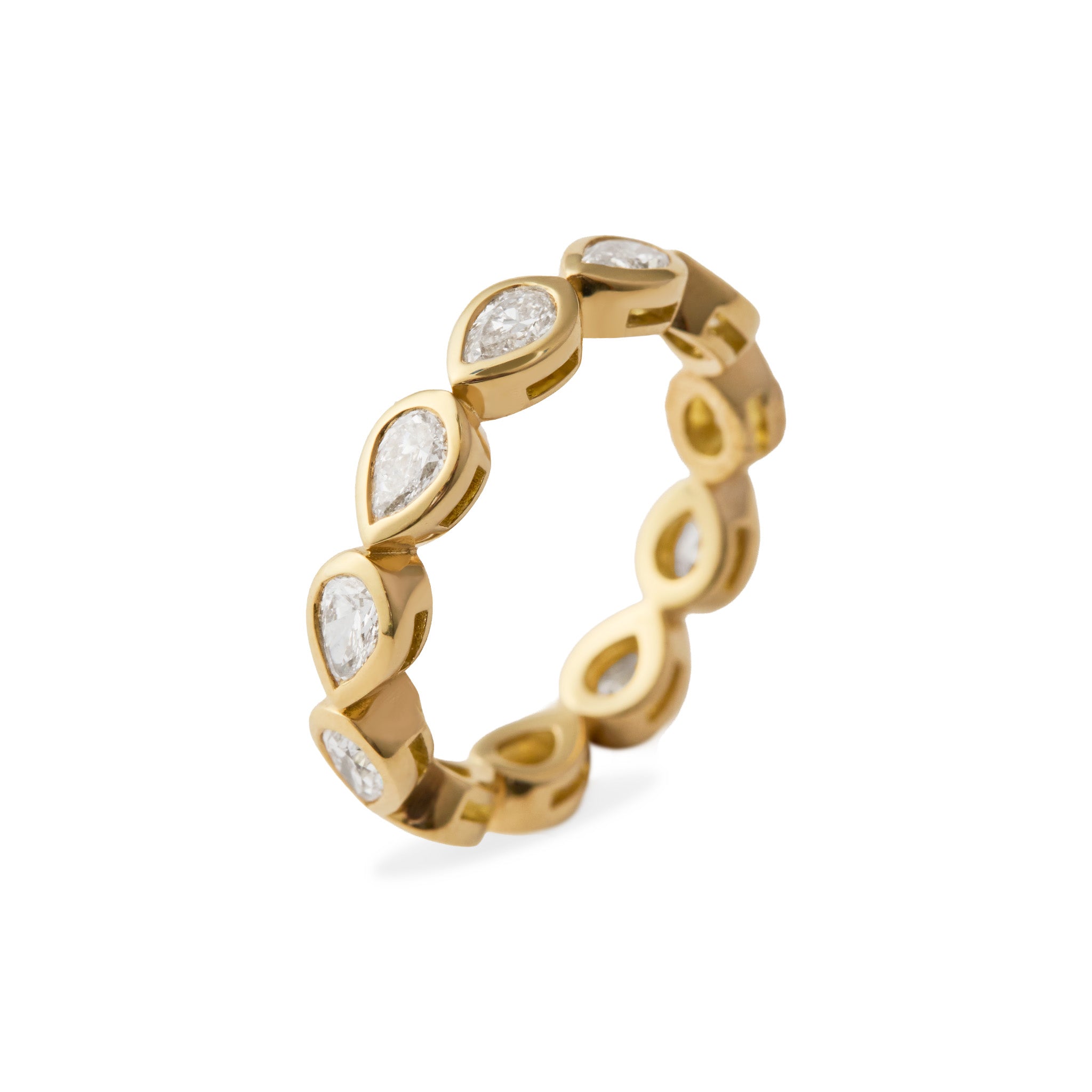 Pear-shaped Diamond Eternity Band