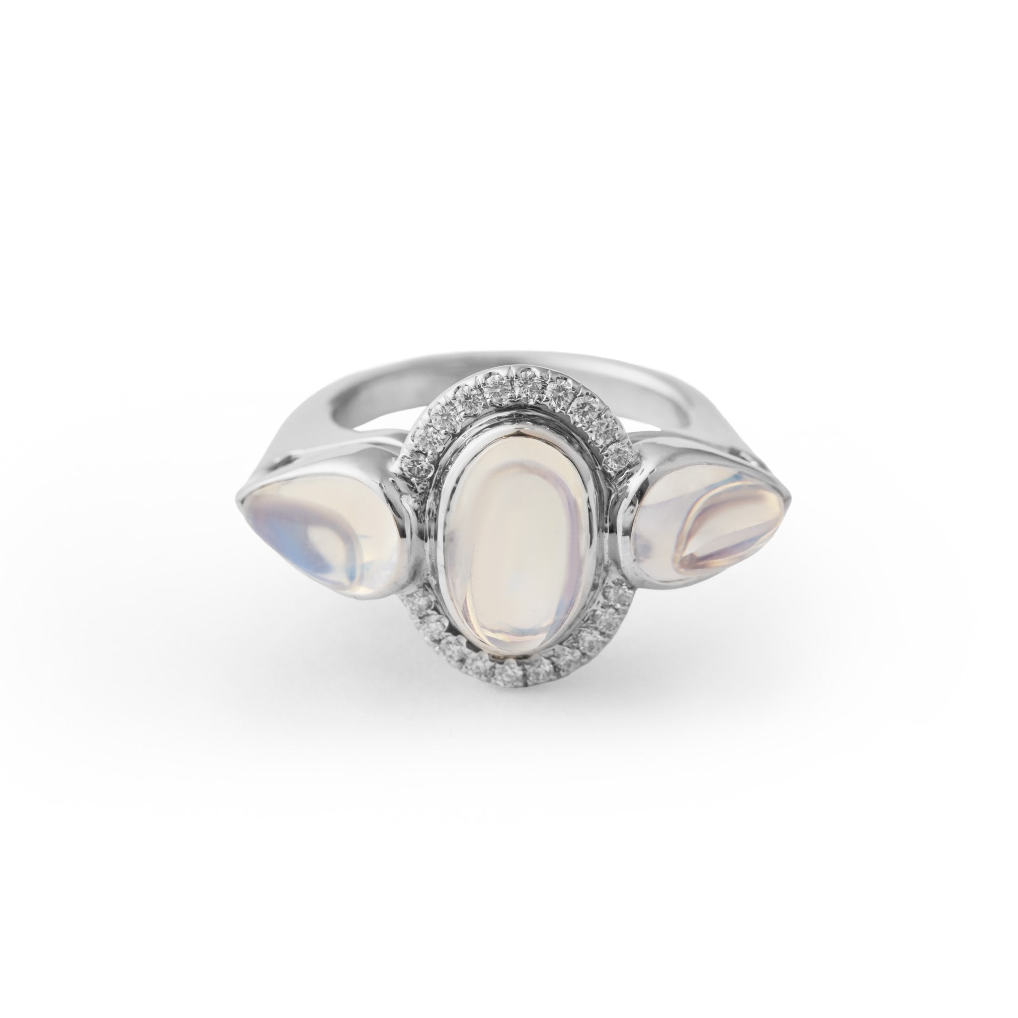 Moonstone Trio Ring