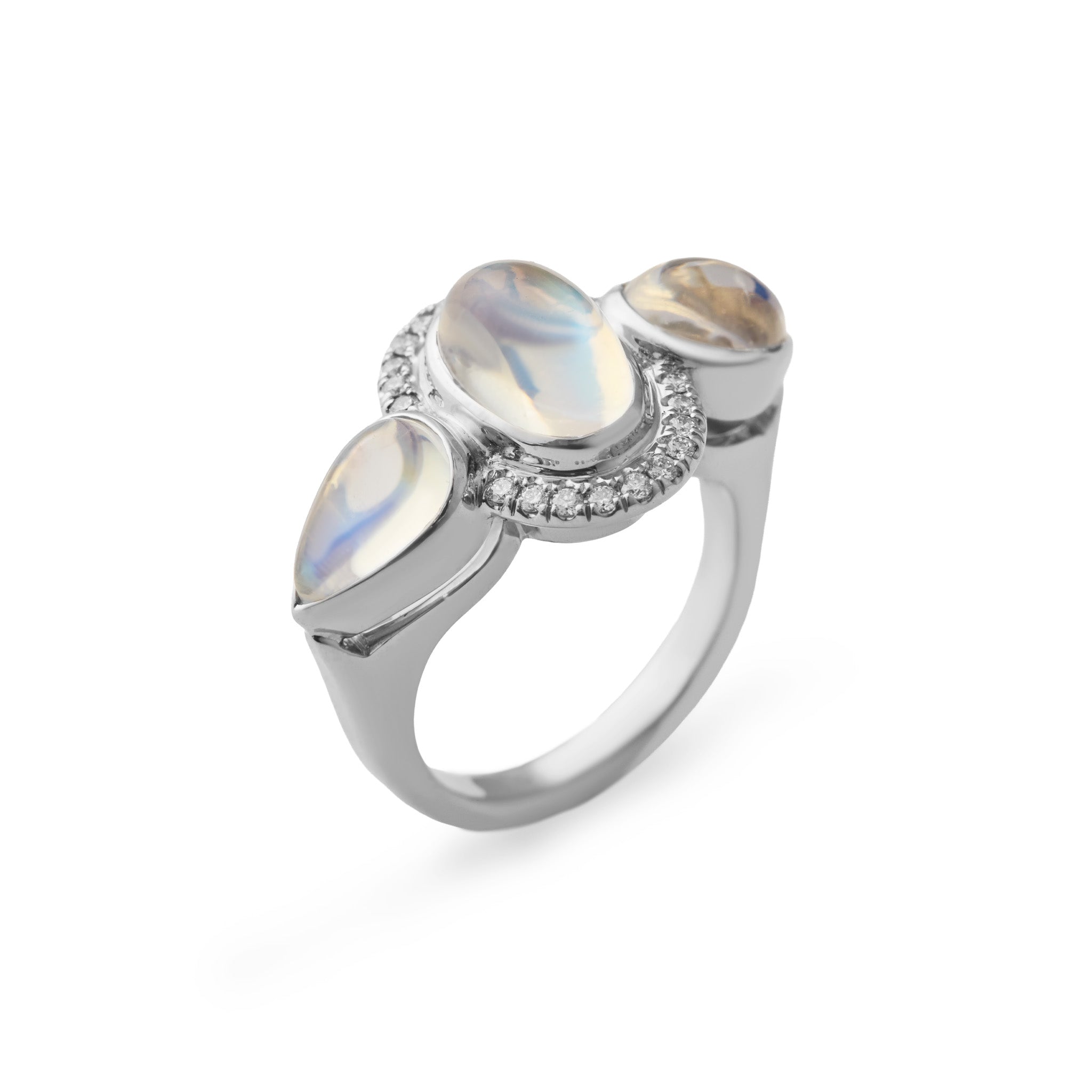 Moonstone Trio Ring