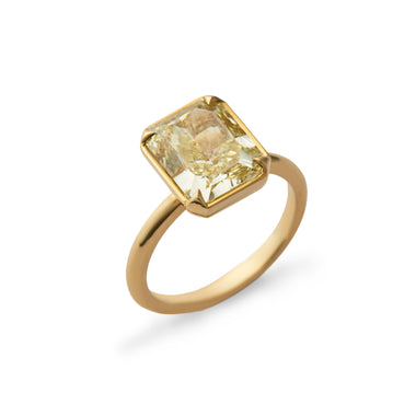 Fancy Yellow Radiant Diamond Ring