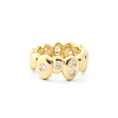 Pebble Band with Diamonds