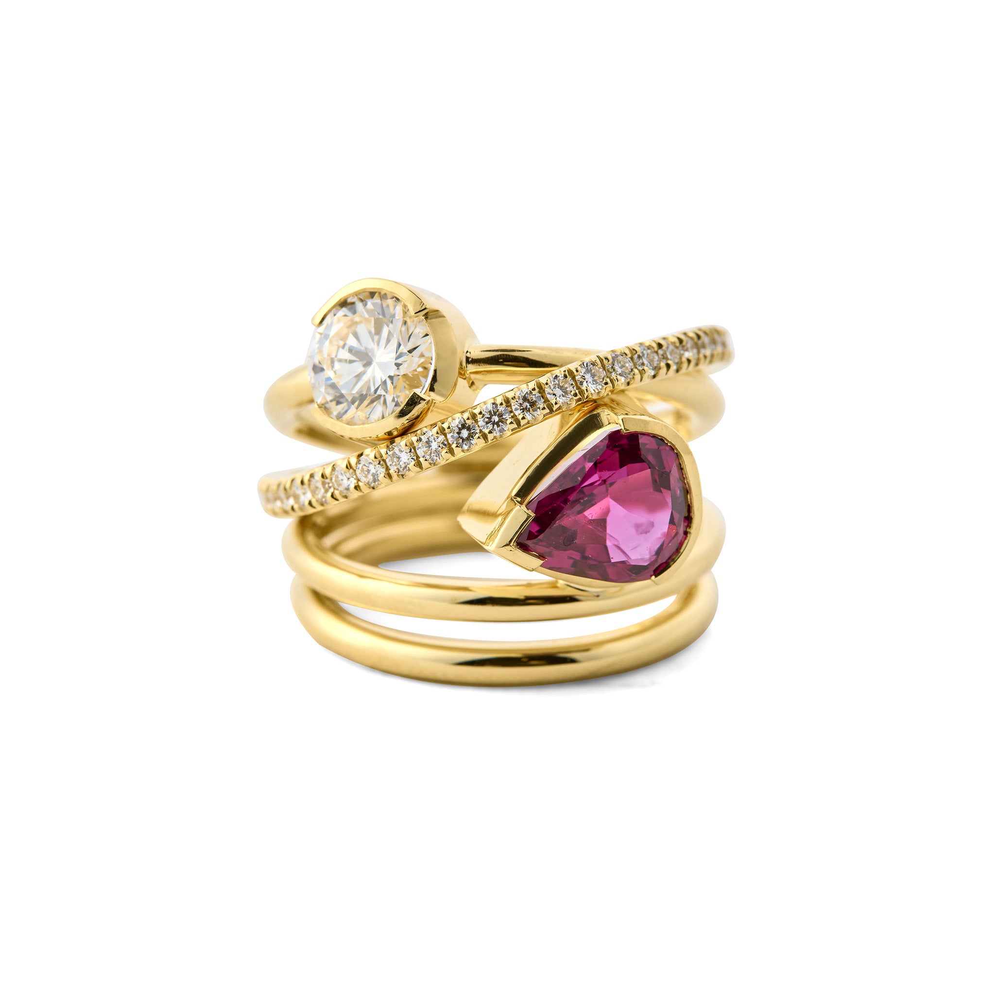 Ruby & Diamond Wrap Ring