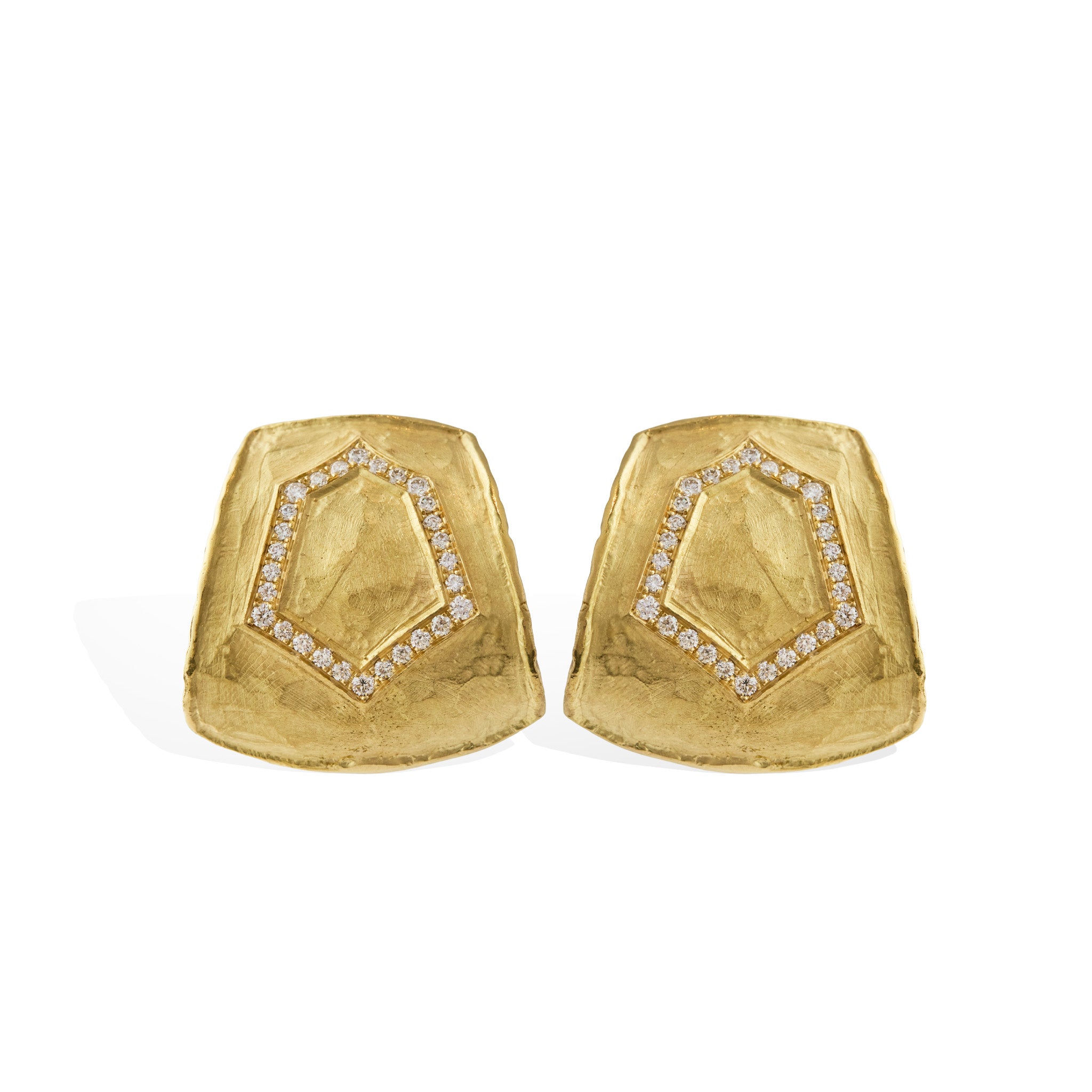 Burnt Edge Large Diamond Huggies
