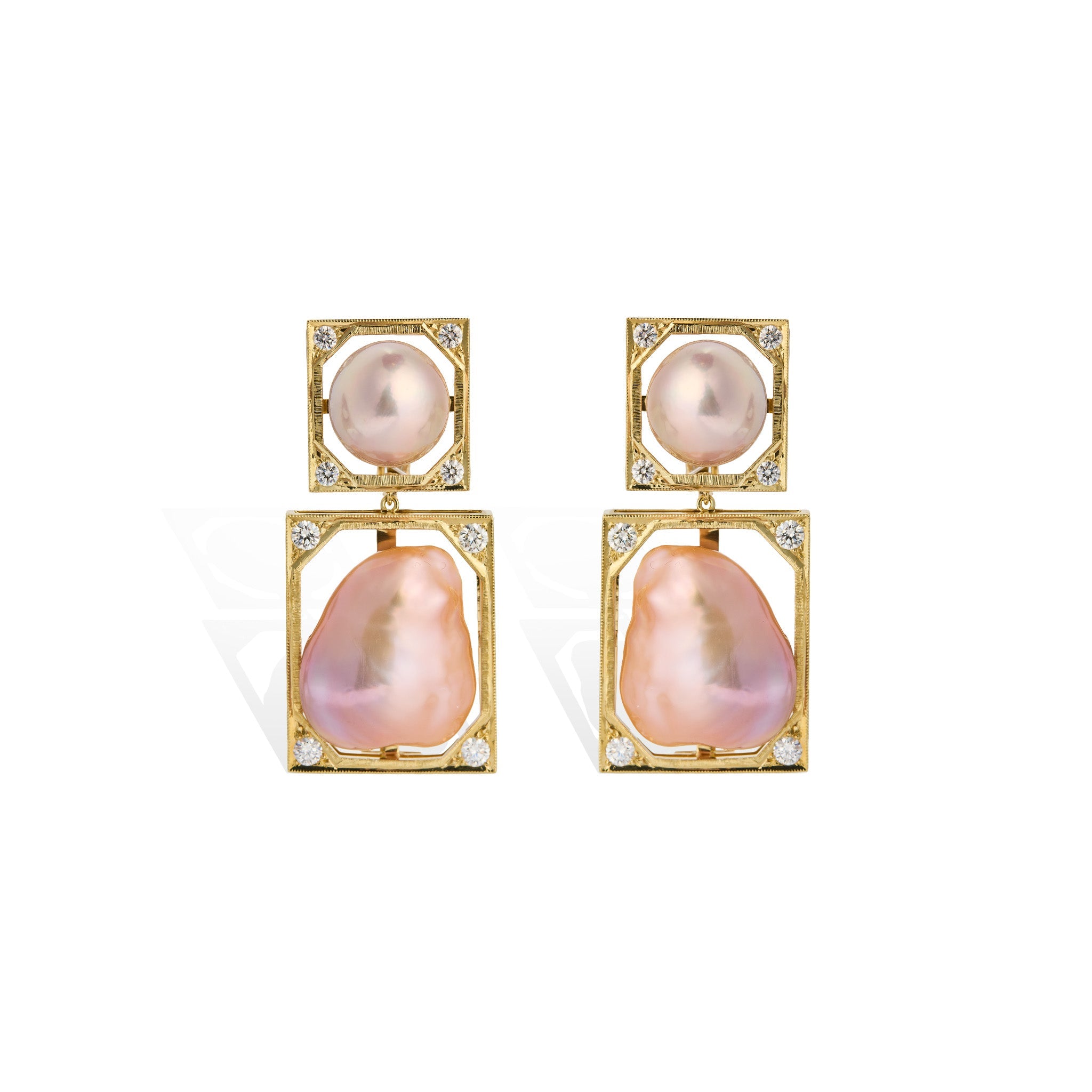 Pink Pearl & Diamond Drops