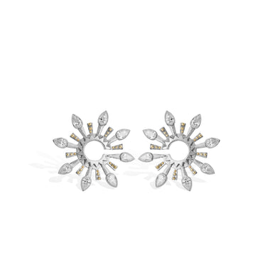 Architectural Pear Shape Diamond Earrings
