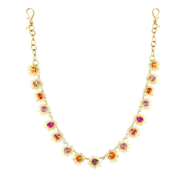 Fancy Shape Spike Station Necklace