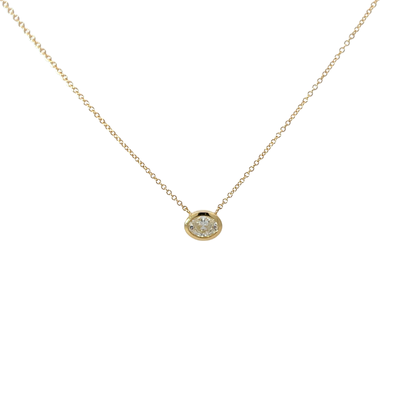 Oval Diamond Pendant