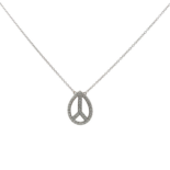 diamond peace pendant