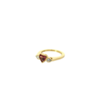 heart shaped tourmaline stacking ring - side