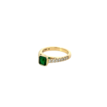emerald stacking ring - side