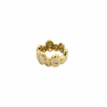 yellow gold pebble band